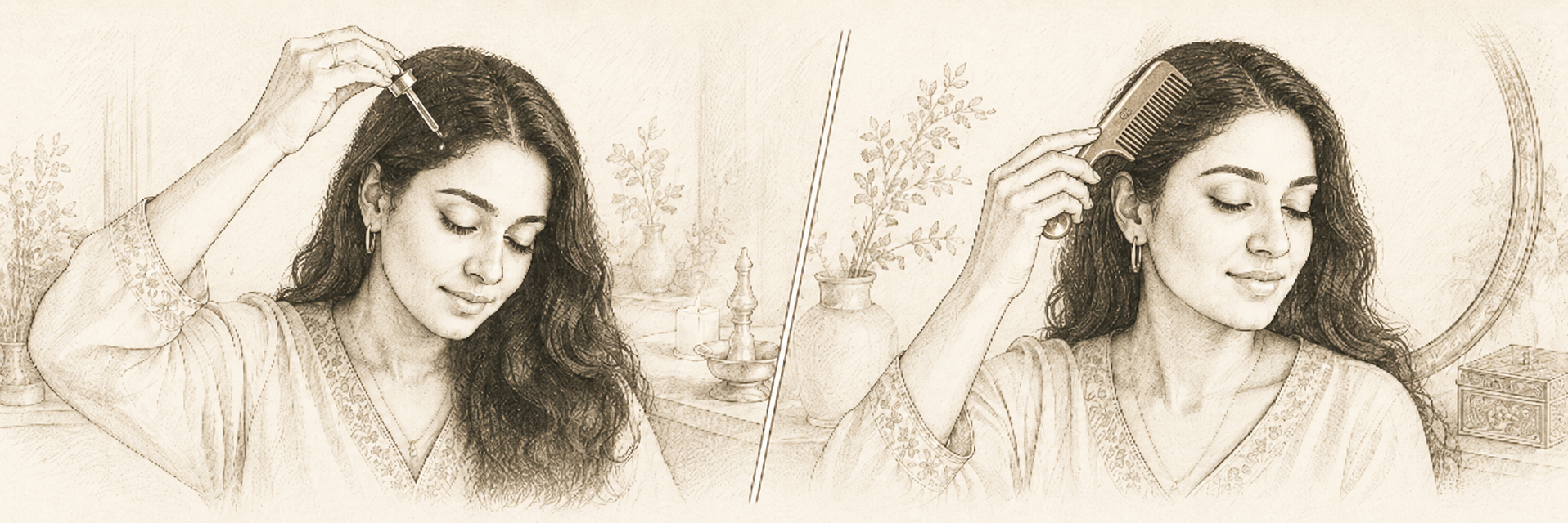 Hair care line sketch